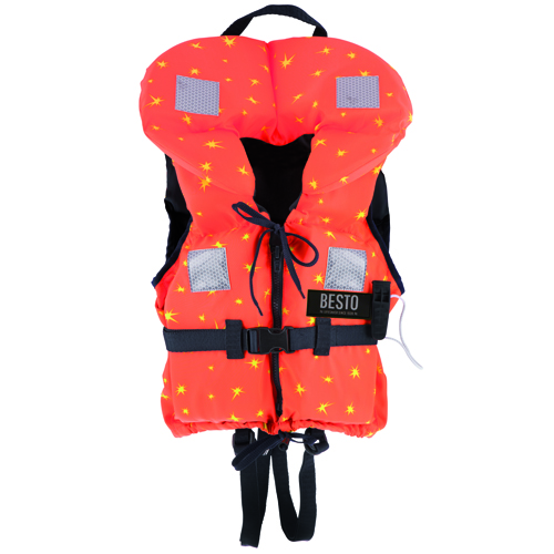 Besto deluxe kinderreddingsvest 100n 15-20kg oranje 1