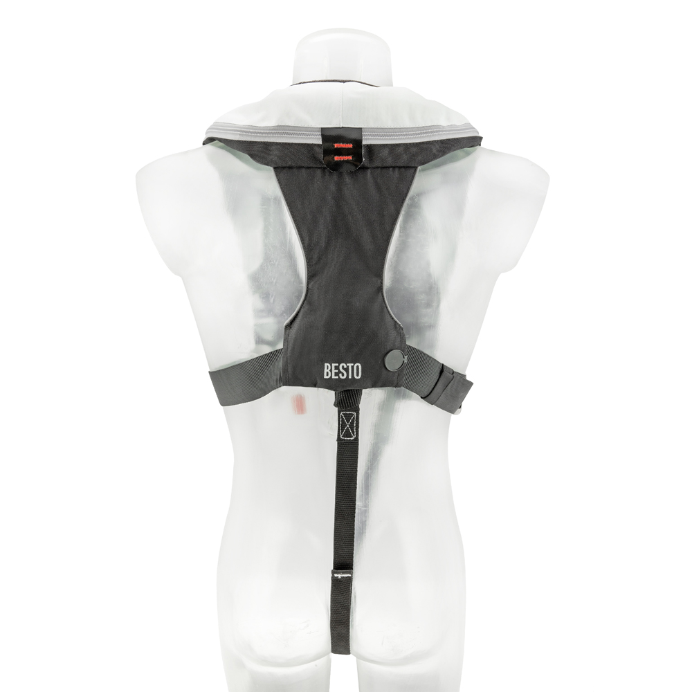 Besto Comfort fit automatisch reddingsvest PRO 300N mh wit/zwart 2