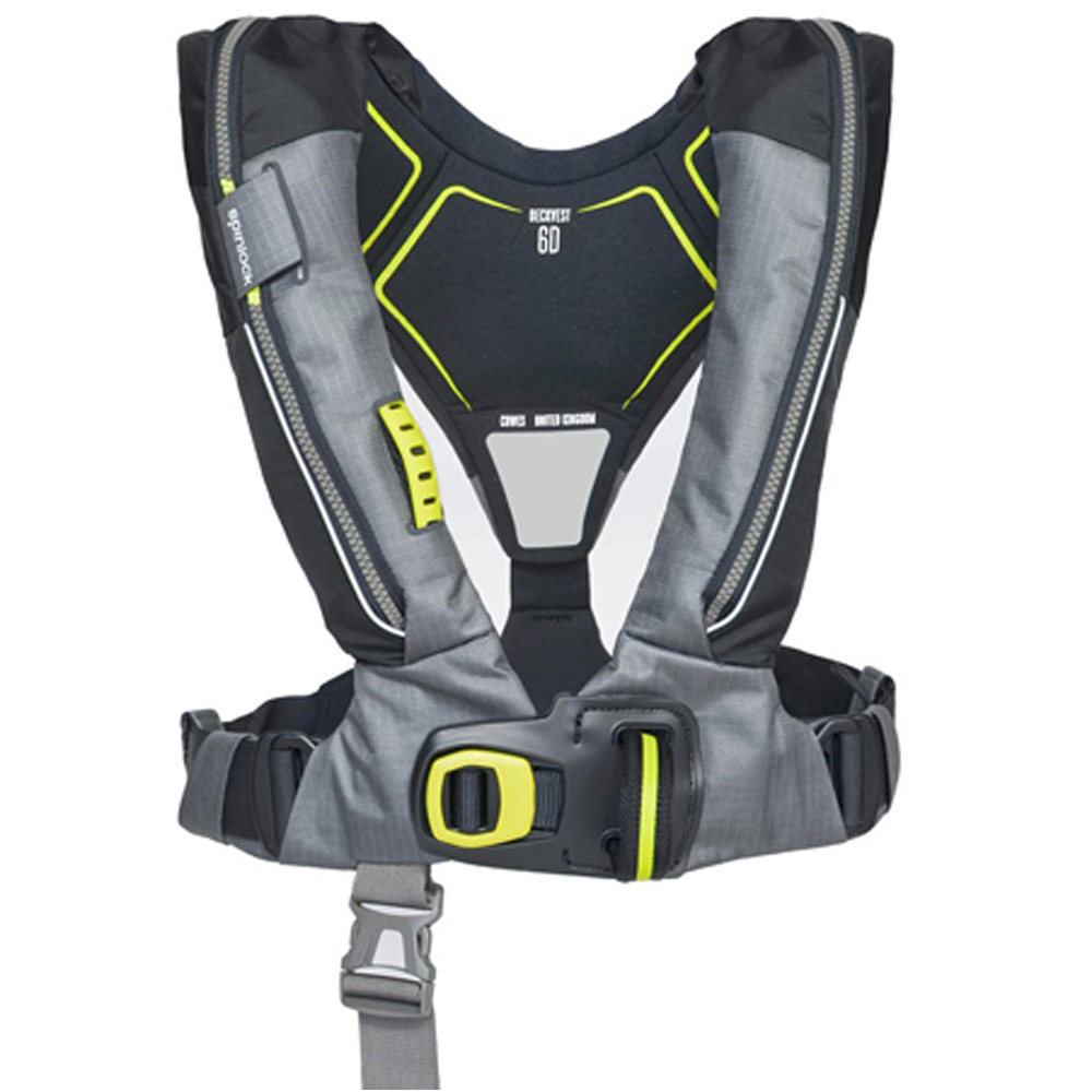 Deckvest 6D 275N, steenkool grijs, quick release