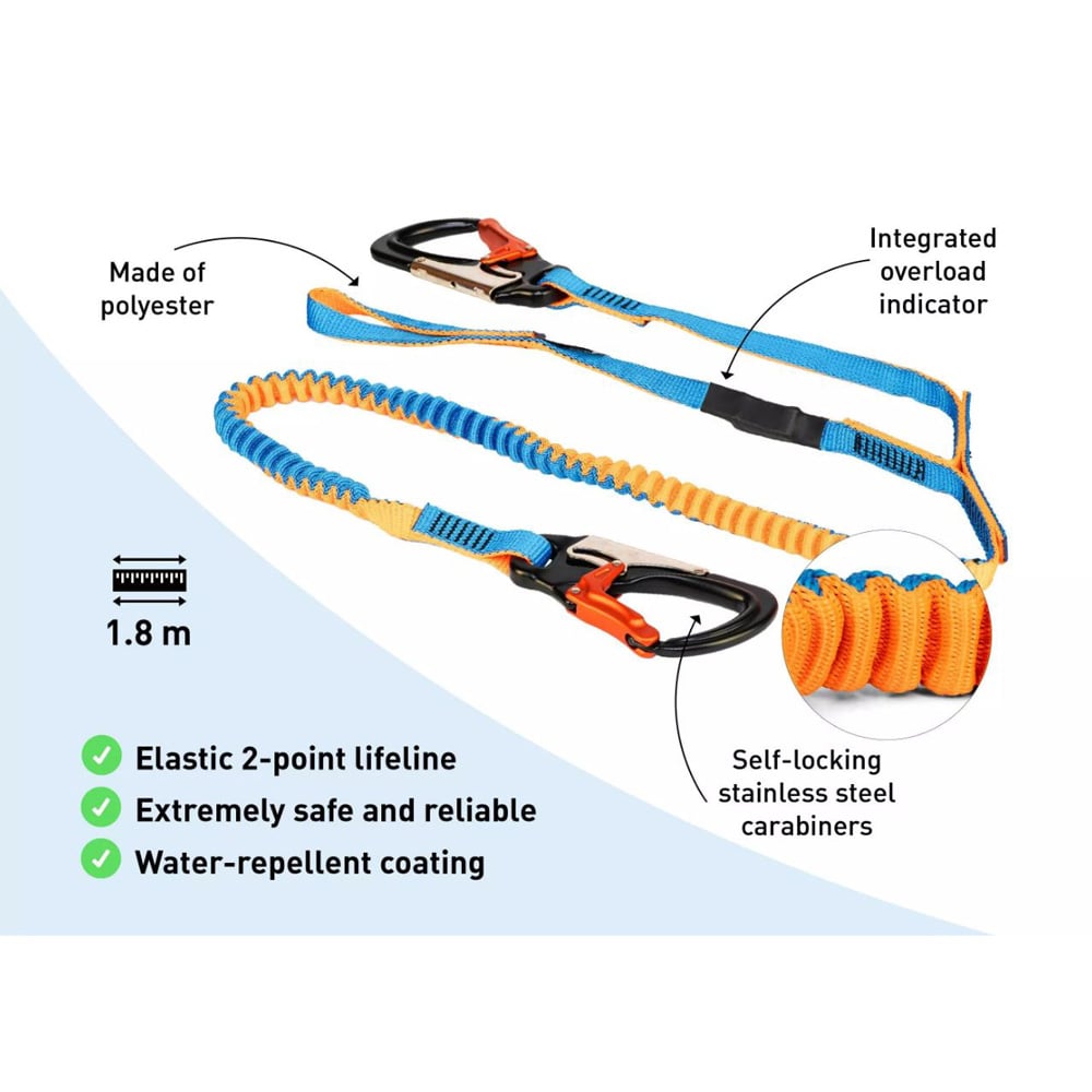 Spinlock Veiligheidslijn performance 16 mm, 2 haken/loop 3