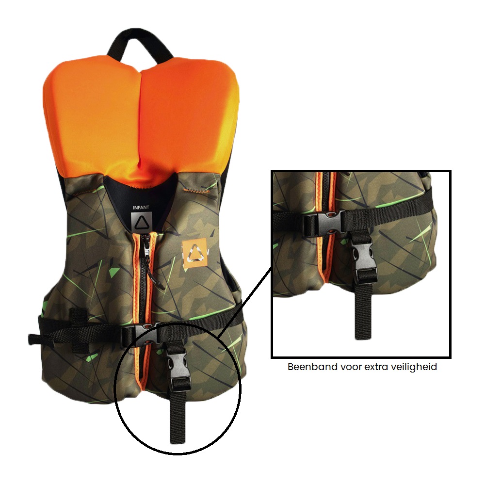 Follow Pop Baby ISO reddingsvest groen/oranje tot 20kg 4